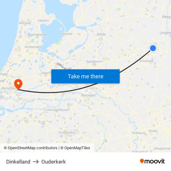 Dinkelland to Ouderkerk map