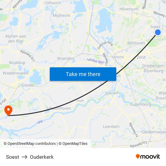 Soest to Ouderkerk map