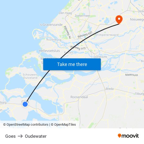 Goes to Oudewater map