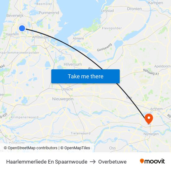 Haarlemmerliede En Spaarnwoude to Overbetuwe map