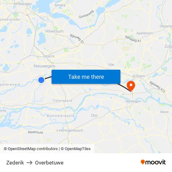 Zederik to Overbetuwe map