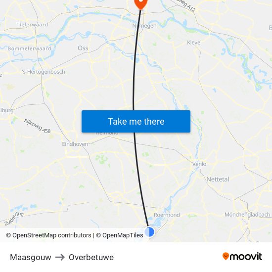 Maasgouw to Overbetuwe map