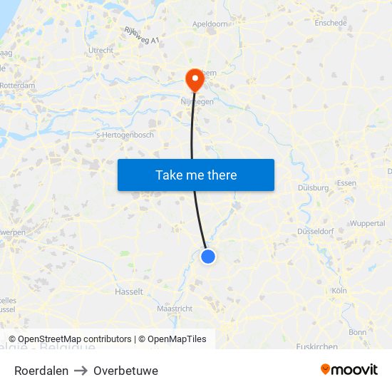 Roerdalen to Overbetuwe map