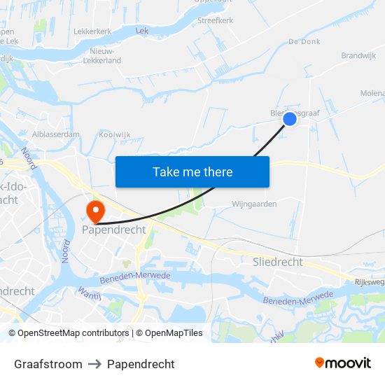 Graafstroom to Papendrecht map