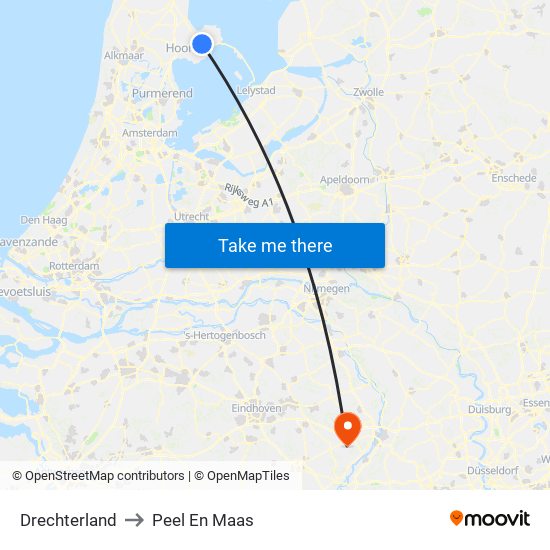 Drechterland to Peel En Maas map