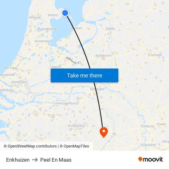 Enkhuizen to Peel En Maas map