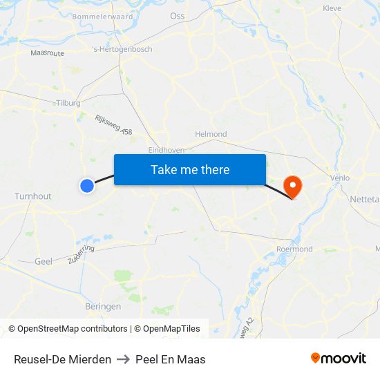 Reusel-De Mierden to Peel En Maas map