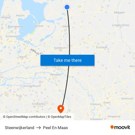 Steenwijkerland to Peel En Maas map