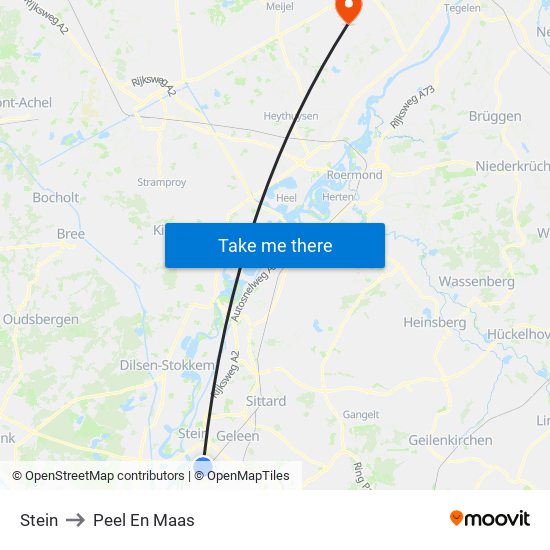 Stein to Peel En Maas map