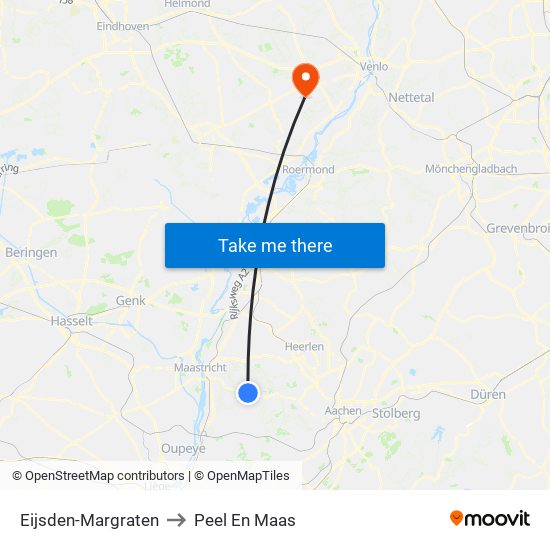 Eijsden-Margraten to Peel En Maas map