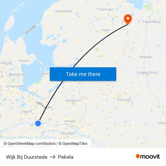 Wijk Bij Duurstede to Pekela map