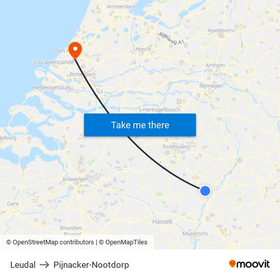 Leudal to Pijnacker-Nootdorp map