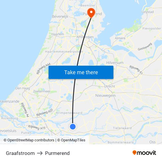 Graafstroom to Purmerend map