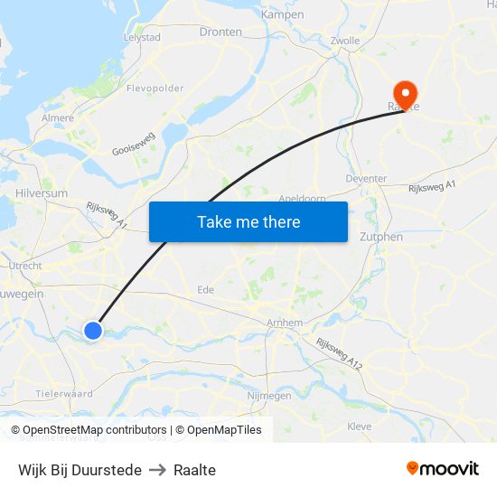 Wijk Bij Duurstede to Raalte map