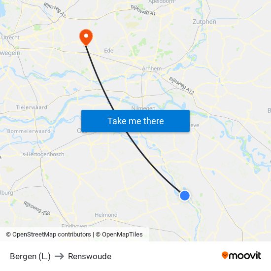 Bergen (L.) to Renswoude map