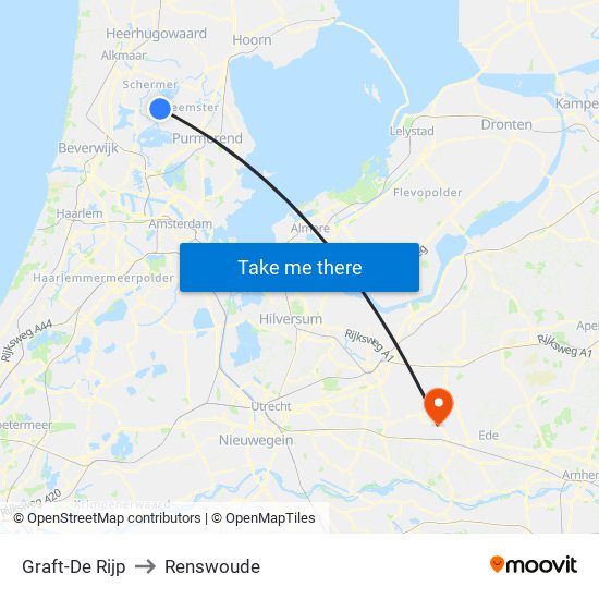 Graft-De Rijp to Renswoude map