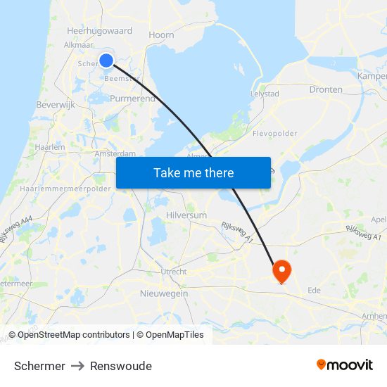 Schermer to Renswoude map