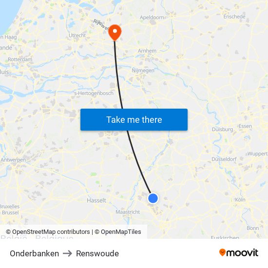 Onderbanken to Renswoude map