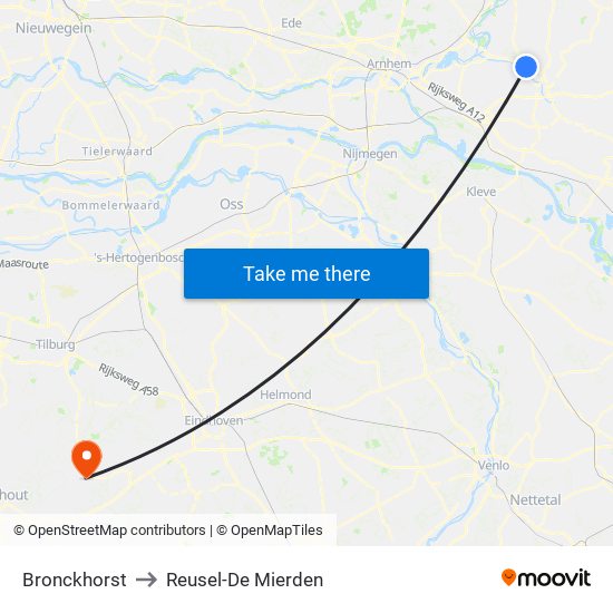 Bronckhorst to Reusel-De Mierden map