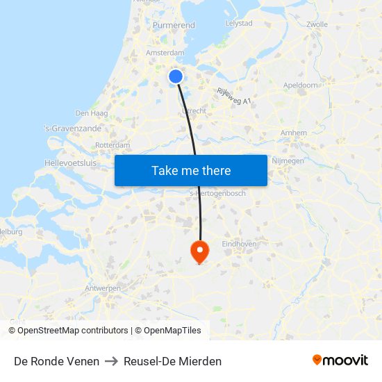 De Ronde Venen to Reusel-De Mierden map