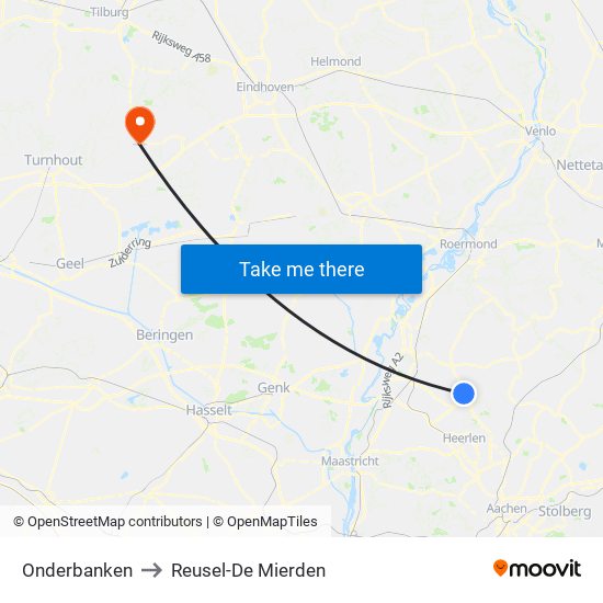 Onderbanken to Reusel-De Mierden map