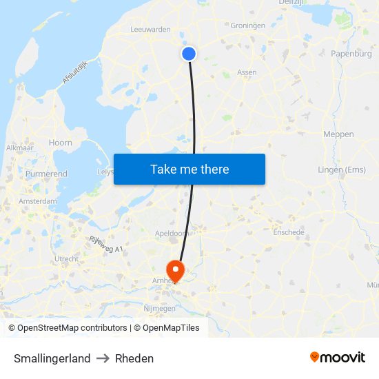 Smallingerland to Rheden map