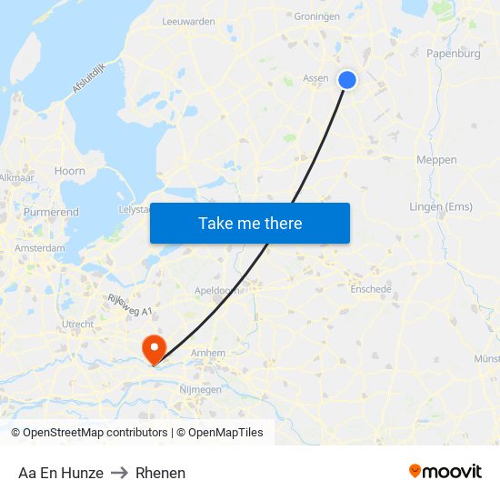Aa En Hunze to Rhenen map