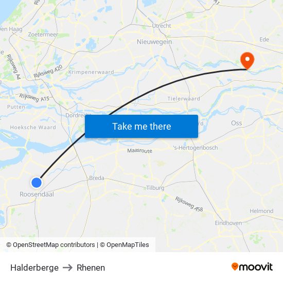 Halderberge to Rhenen map