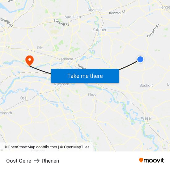 Oost Gelre to Rhenen map