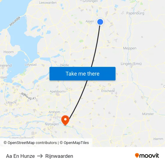 Aa En Hunze to Rijnwaarden map