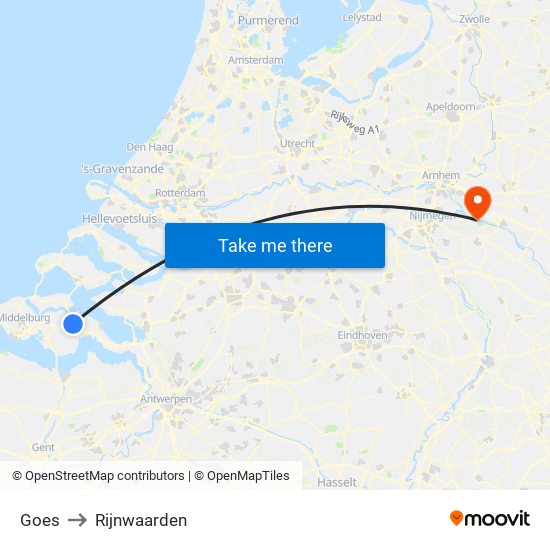 Goes to Rijnwaarden map