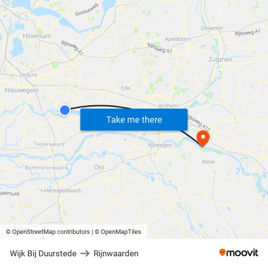 Wijk Bij Duurstede to Rijnwaarden map