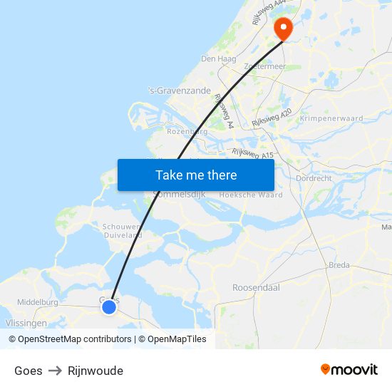 Goes to Rijnwoude map