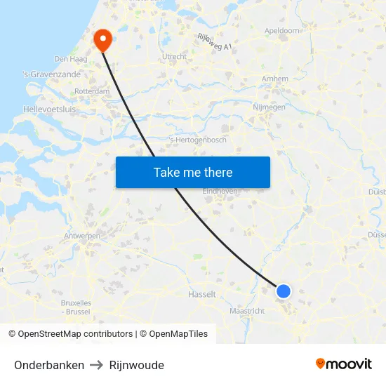 Onderbanken to Rijnwoude map