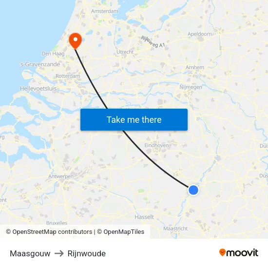 Maasgouw to Rijnwoude map