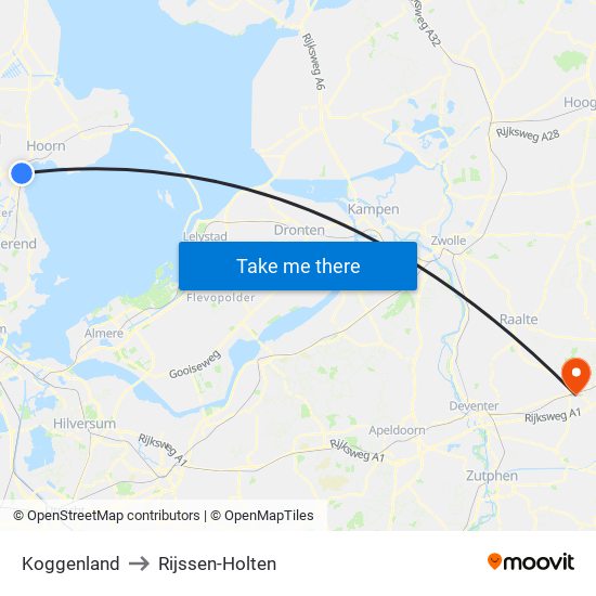 Koggenland to Rijssen-Holten map