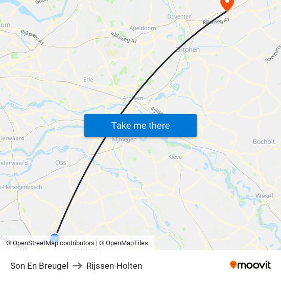 Son En Breugel to Rijssen-Holten map