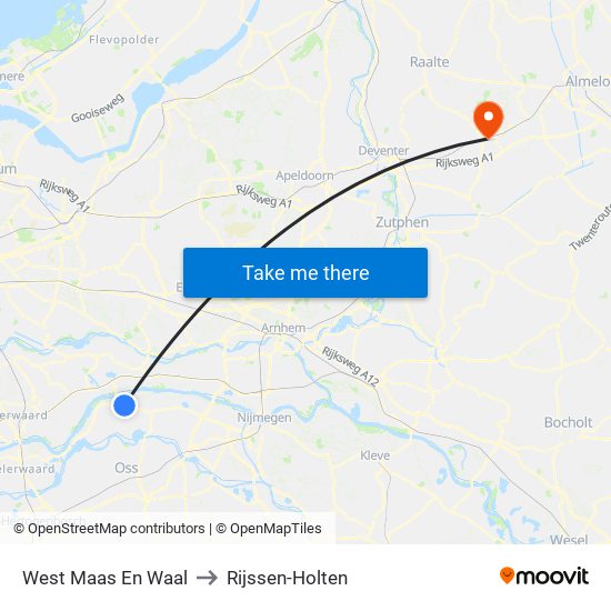 West Maas En Waal to Rijssen-Holten map