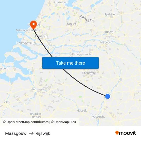 Maasgouw to Rijswijk map