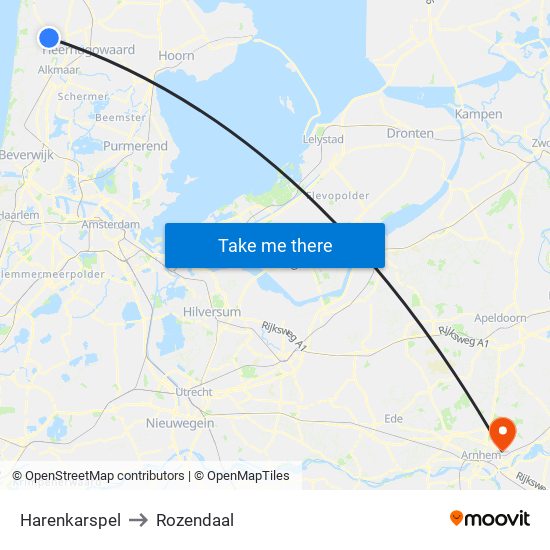 Harenkarspel to Rozendaal map