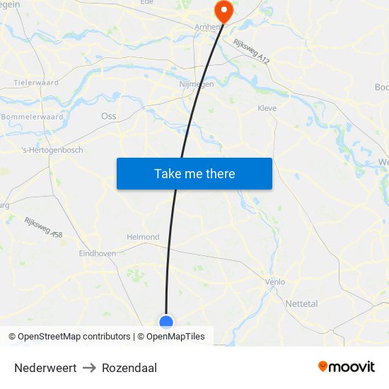 Nederweert to Rozendaal map