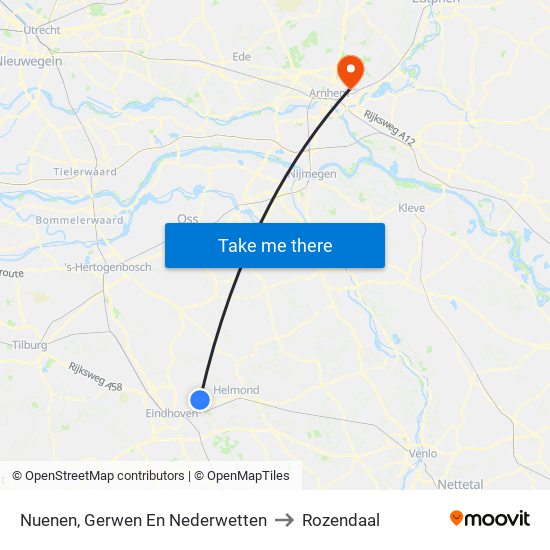 Nuenen, Gerwen En Nederwetten to Rozendaal map