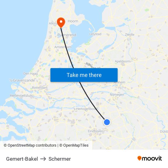 Gemert-Bakel to Schermer map