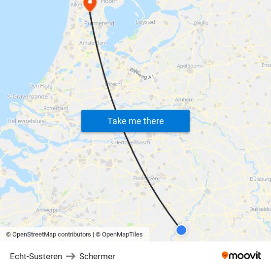 Echt-Susteren to Schermer map