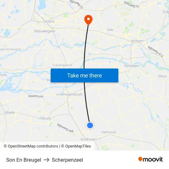 Son En Breugel to Scherpenzeel map