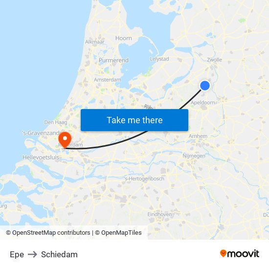 Epe to Schiedam map