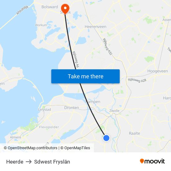 Heerde to Sdwest Fryslân map