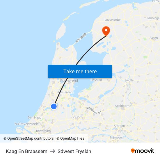 Kaag En Braassem to Sdwest Fryslân map