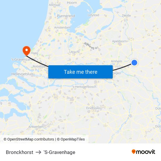 Bronckhorst to 'S-Gravenhage map