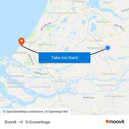 Bunnik to 'S-Gravenhage map